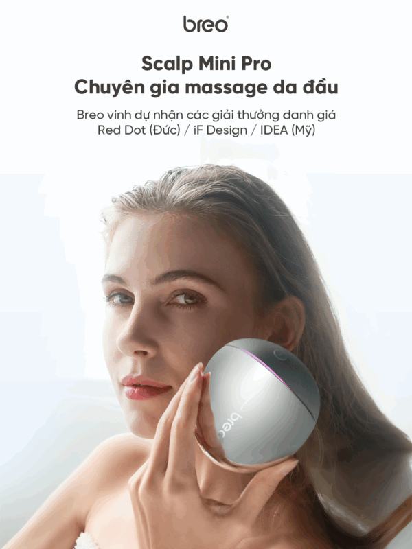 Máy Massage Đầu Breo Scalp Mini Pro – Tia Hồng Ngoại Kích Thích Mọc Tóc – Xoa Bóp Đa Điểm Tuần Hoàn Lưu Thông Máu