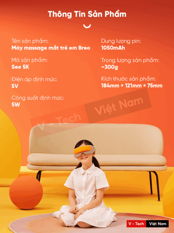 Kính Massage Mắt Trẻ Em Breo See 5K