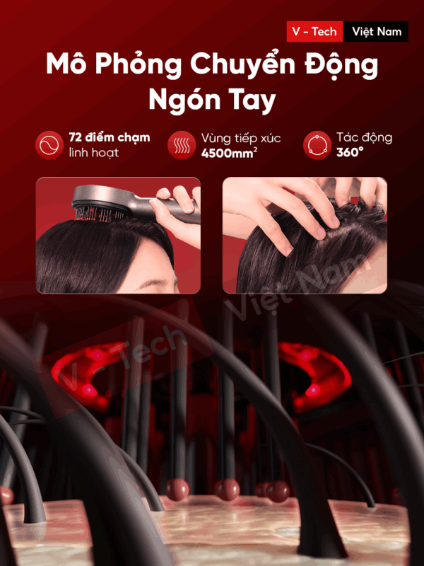 Lược Điện Massage Da Đầu Breo Scalp 3
