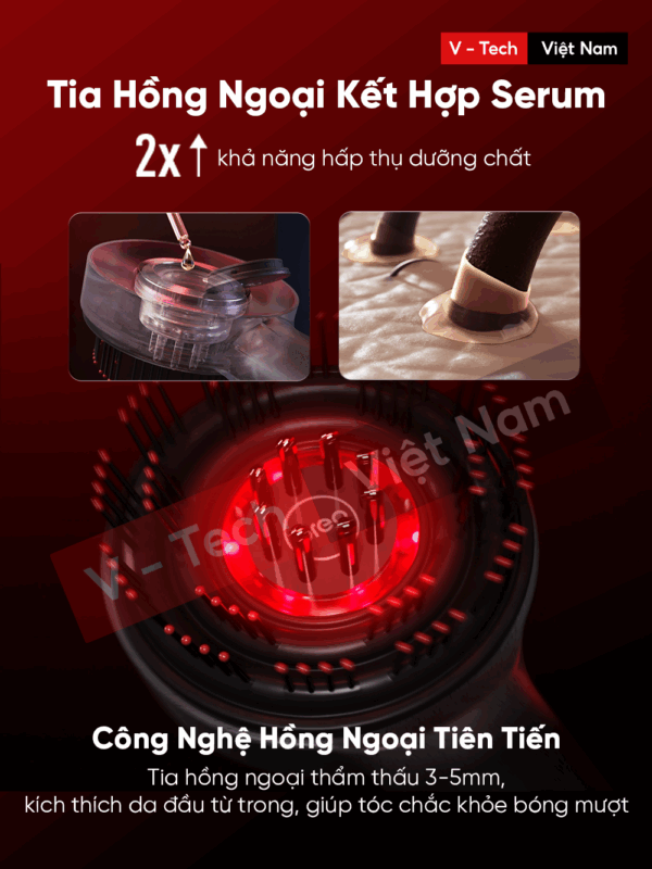 Lược Điện Massage Da Đầu Breo Scalp 3