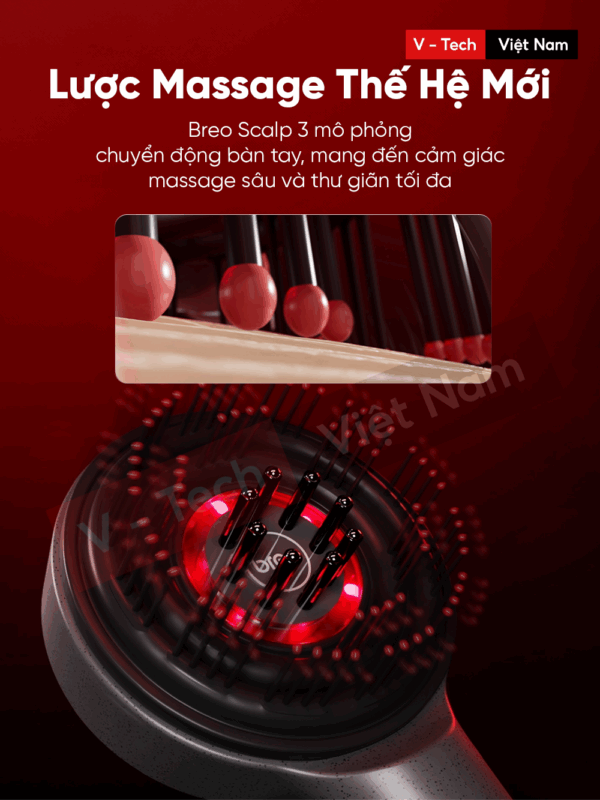 Lược Điện Massage Da Đầu Breo Scalp 3