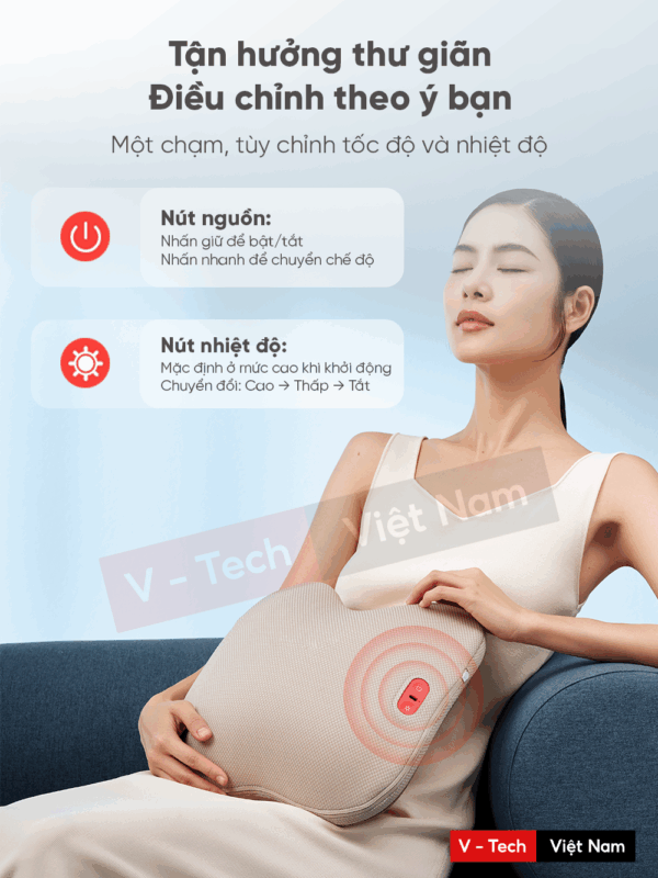 Gối Massage Lưng & Thắt Lưng Breo Back 2