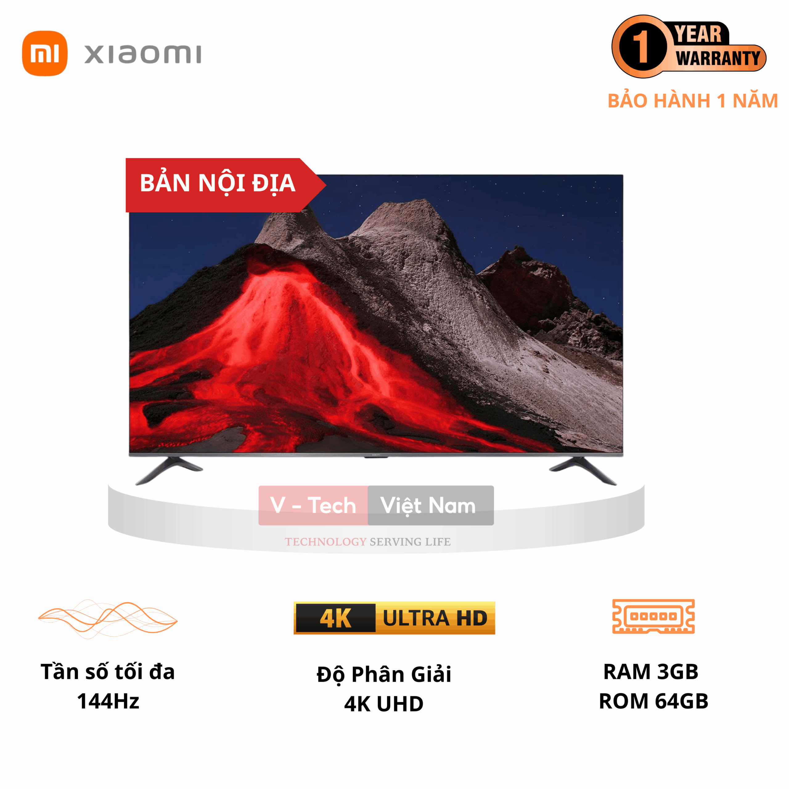 Tivi Xiaomi Redmi A Pro 65 Inch 2025 Ram 3/64GB 144Hz – Tiết Kiệm Điện