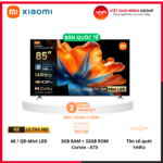 Xiaomi Smart Display S Mini LED 85 2026 | 85 Inch – QD-Mini LED – 4K/144Hz – 3GB/32GB