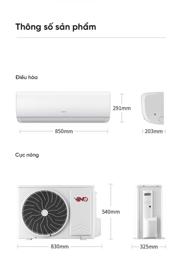 Điều hòa 2 chiều thông minh Xiaomi Vino 1.5HP tiết kiệm điện cấp 3 KFR-35GW/V11AA2-3