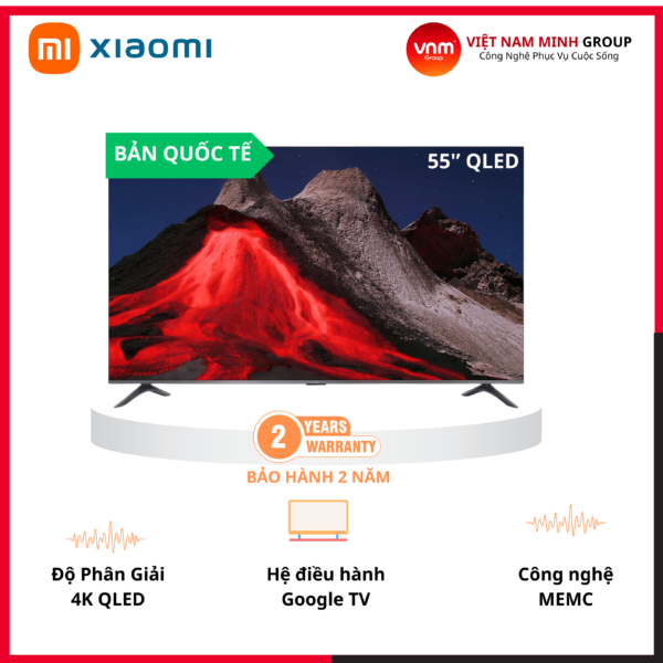 Tivi Xiaomi 55 inch A Pro Google TV QLED 2026 4K L55MB-APSEA 2026 – Bản Quốc Tế