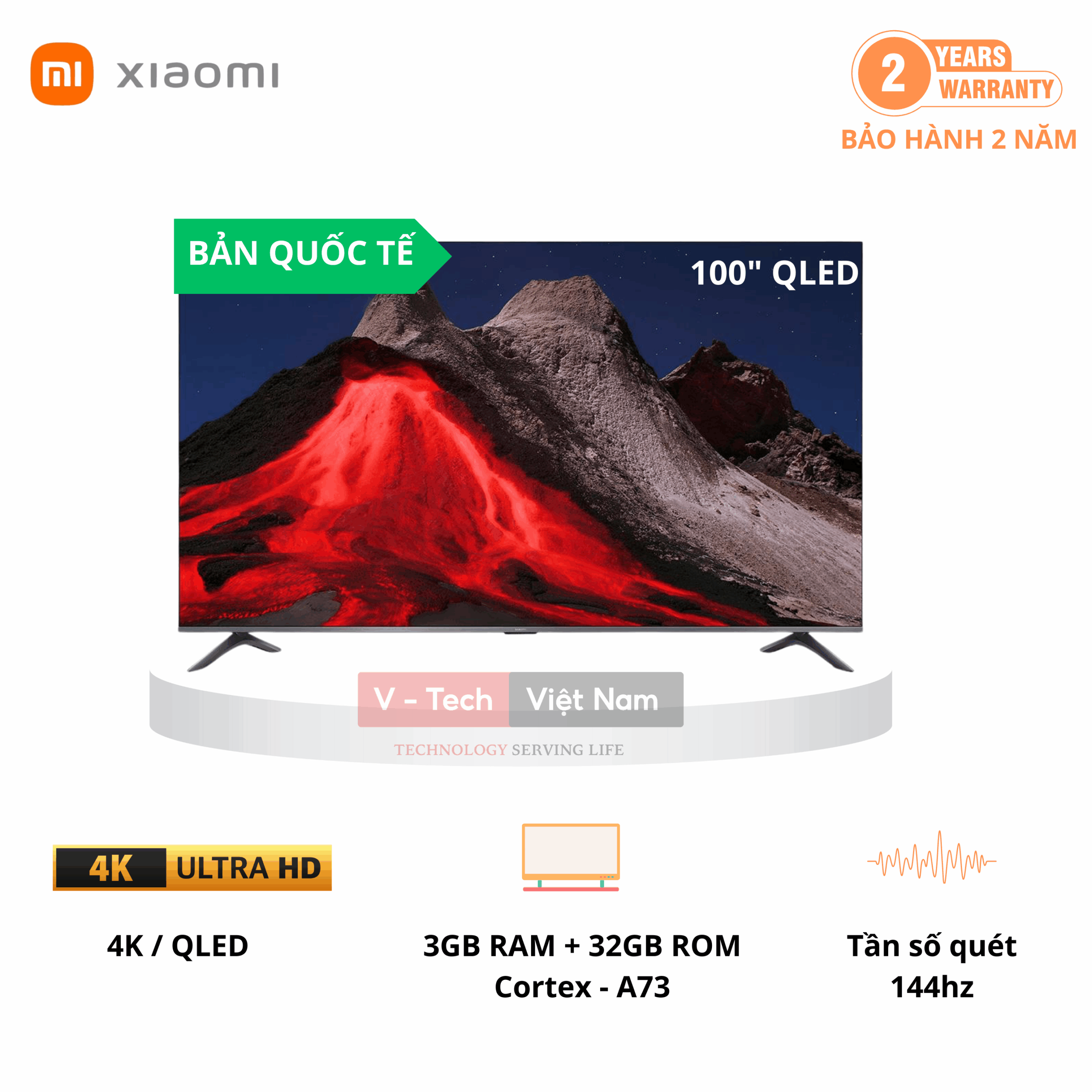 Smart Tivi Xiaomi Max 100 inch 2025 – Bản Quốc Tế
