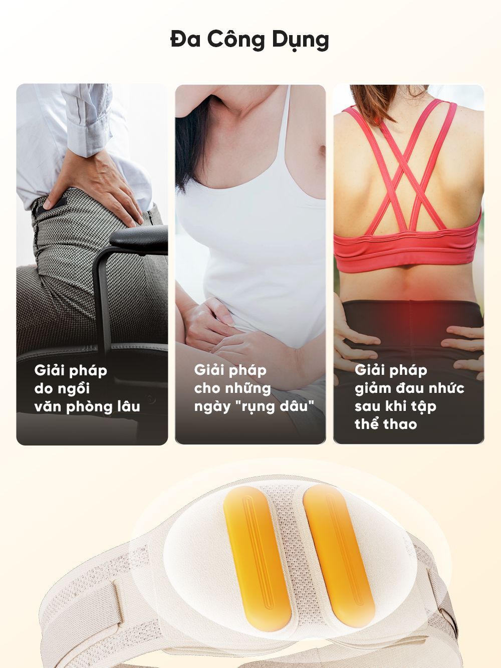  Đai Massage Chườm Nóng Bụng Và Thắt Lưng Breo Y2 