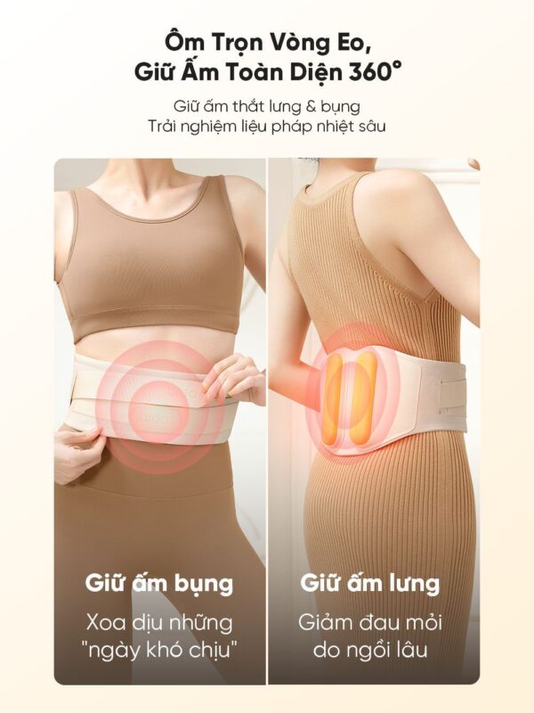 Đai Massage Chườm Nóng Bụng Và Thắt Lưng Breo Y2