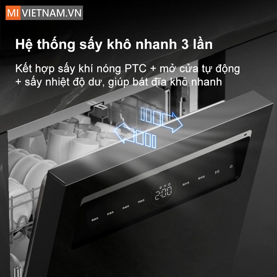 Khả năng sấy khô nhanh kết hợp mở cửa thông minh