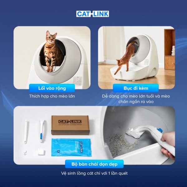Máy vệ sinh cho mèo tự động CATLINK Pro Ultra
