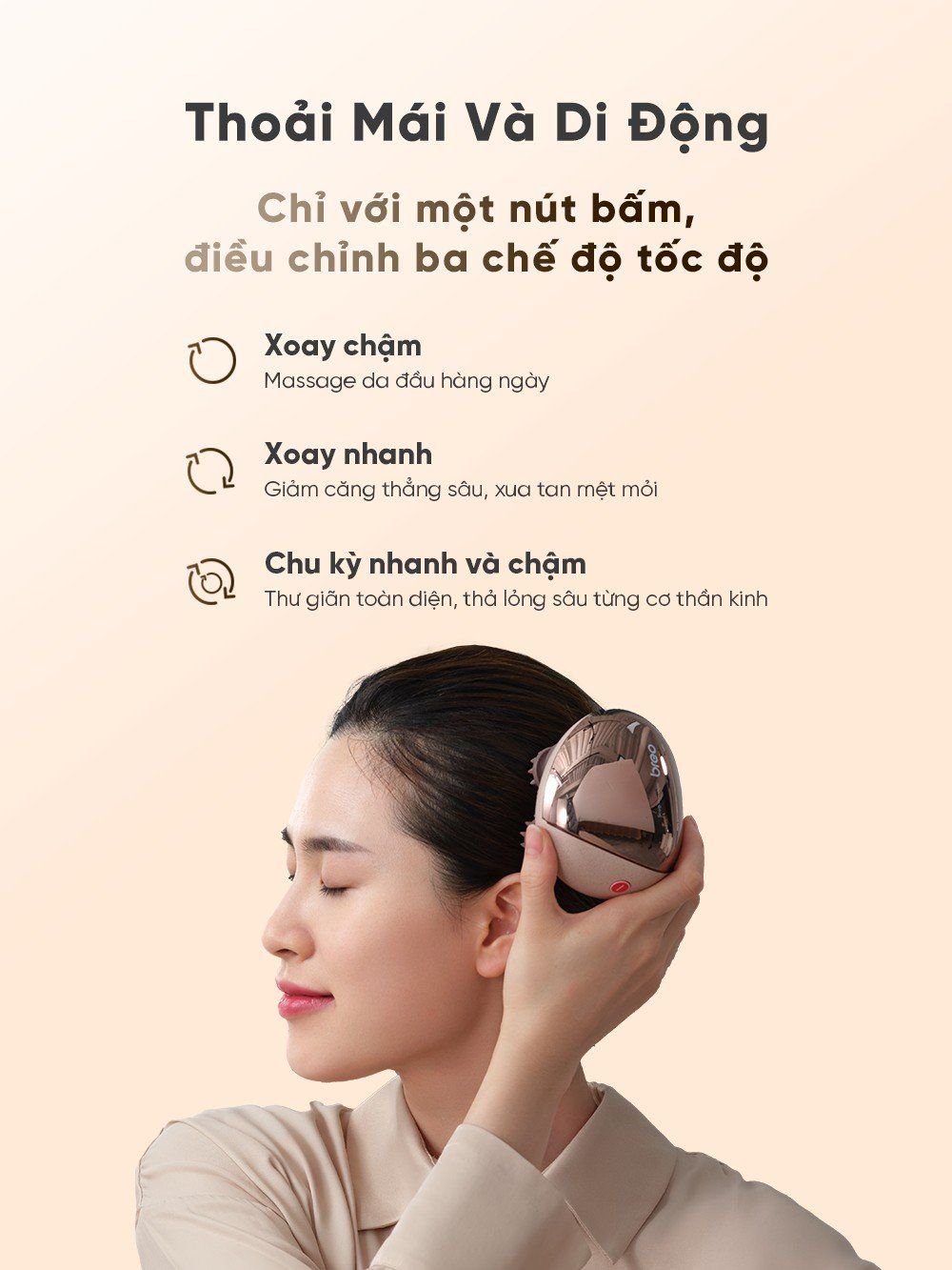  Máy Massage Đầu BREO SCALP MINI - Xoa Bóp Đa Điểm Kích Thích Mọc Tóc - Tăng Lưu Thông Máu 