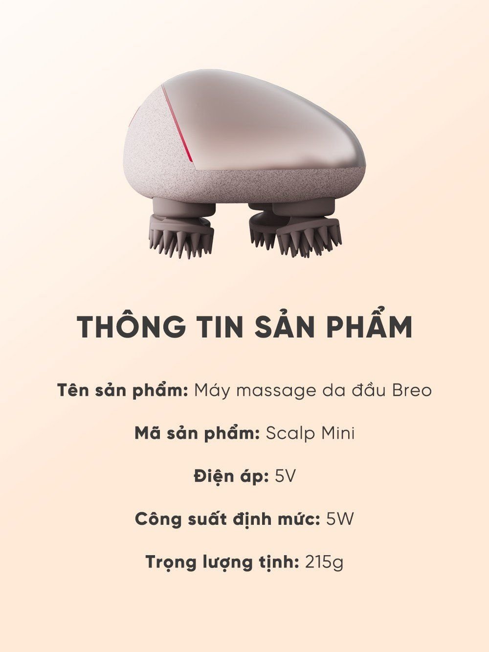  Máy Massage Đầu BREO SCALP MINI - Xoa Bóp Đa Điểm Kích Thích Mọc Tóc - Tăng Lưu Thông Máu 