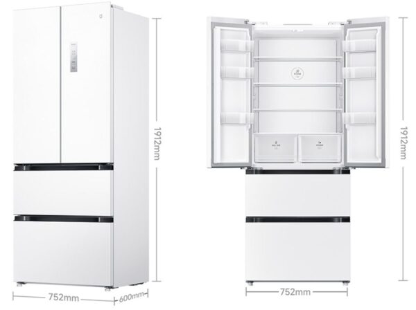 Tủ lạnh Xiaomi Mijia 439L, 4 cửa, thiết kế mỏng, tiết kiệm điện