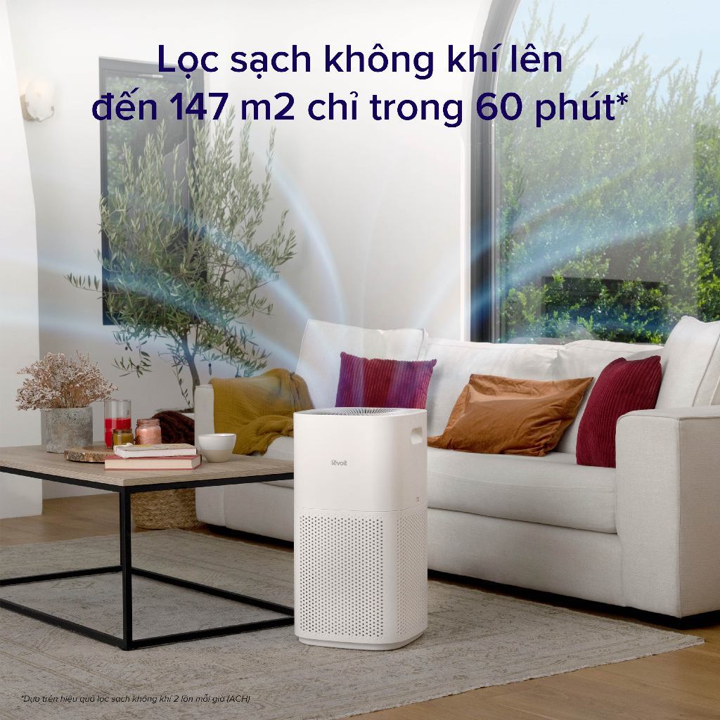 Lọc sạch không khí lên đến 147m2 chỉ trong 60p