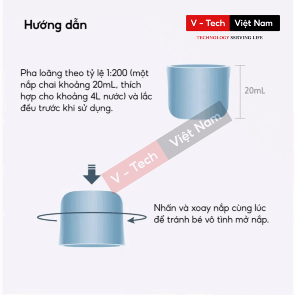 Nước lau sàn chuyên dụng Roborock – Chai 200ml