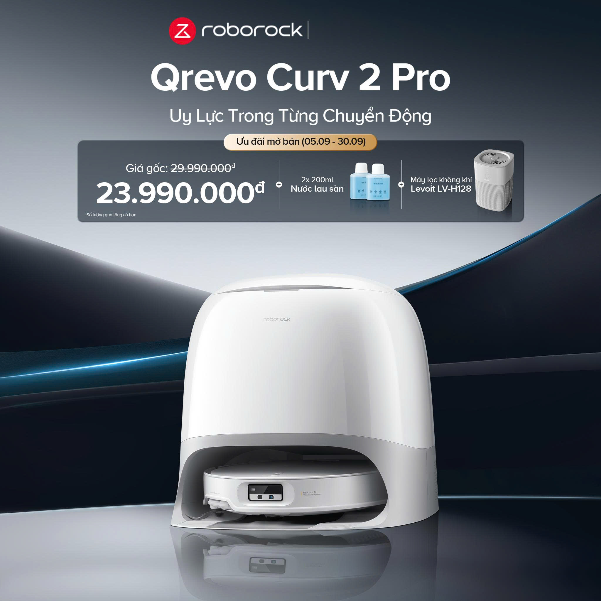Roborock chính thức ra mắt Qrevo Curv 2 Pro – Uy lực trong từng chuyển động