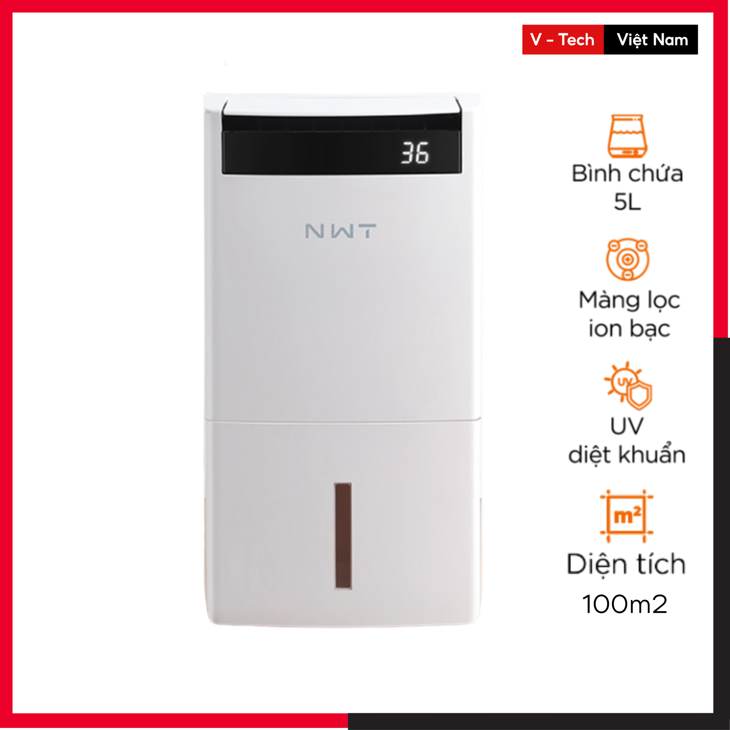 Máy Hút Ẩm Xiaomi NWT 24L Thông Minh
