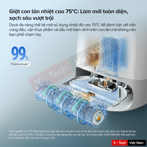 Robot Hút Bụi Lau Nhà Roborock Qrevo Curv 2 Flow