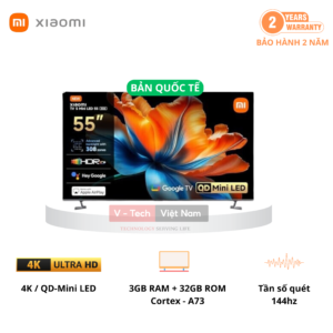 Tivi Xiaomi S Mini Led 55 inch 2026 – Hình ảnh siêu nét, giá tốt
