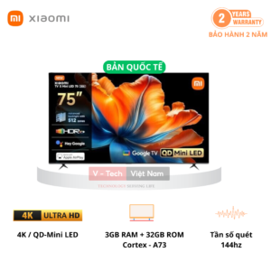 Tivi Xiaomi S Mini Led 75 inch 2026 – Hình ảnh siêu nét, giá tốt