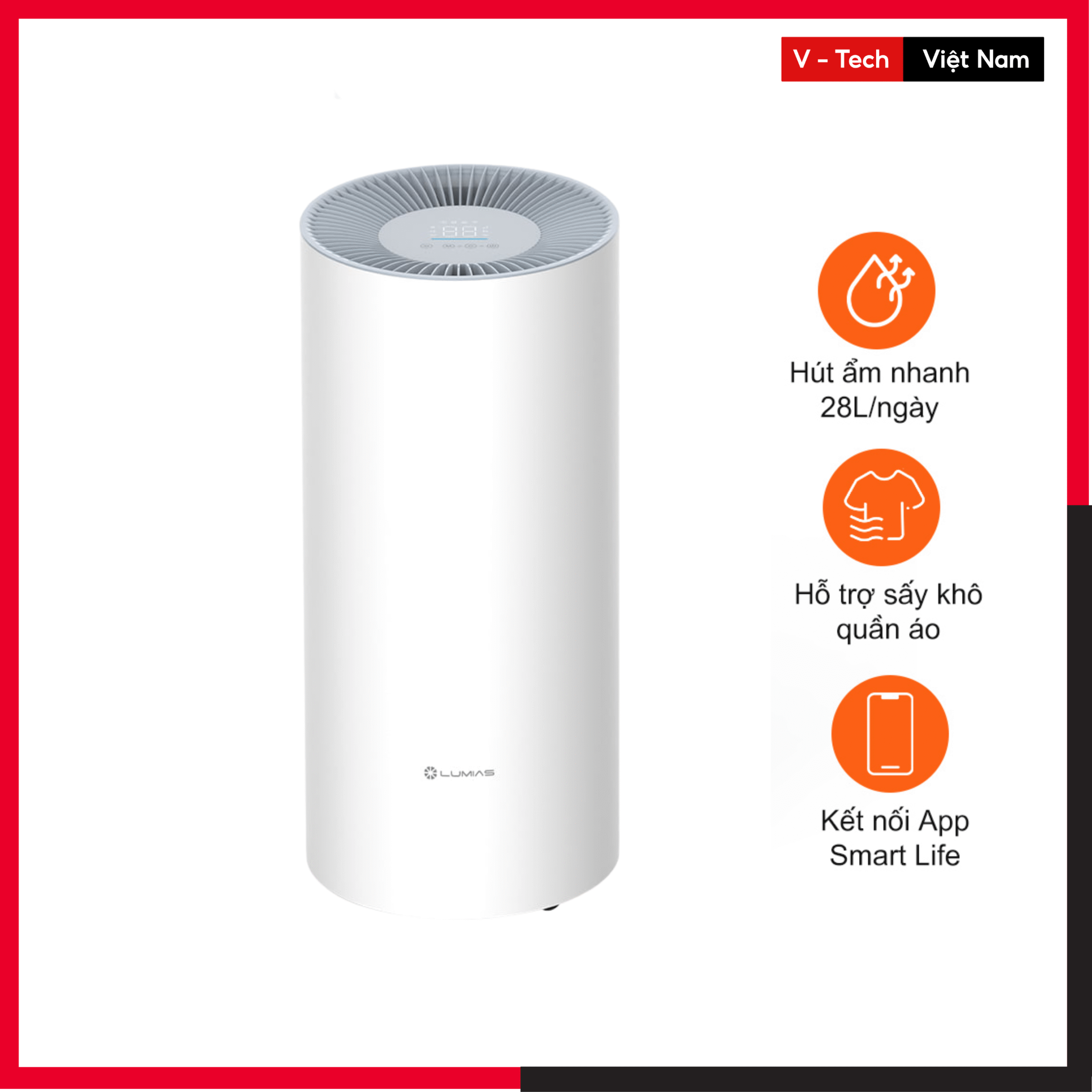 Máy hút ẩm Lumias D3T Pro – Hàng Chính Hãng