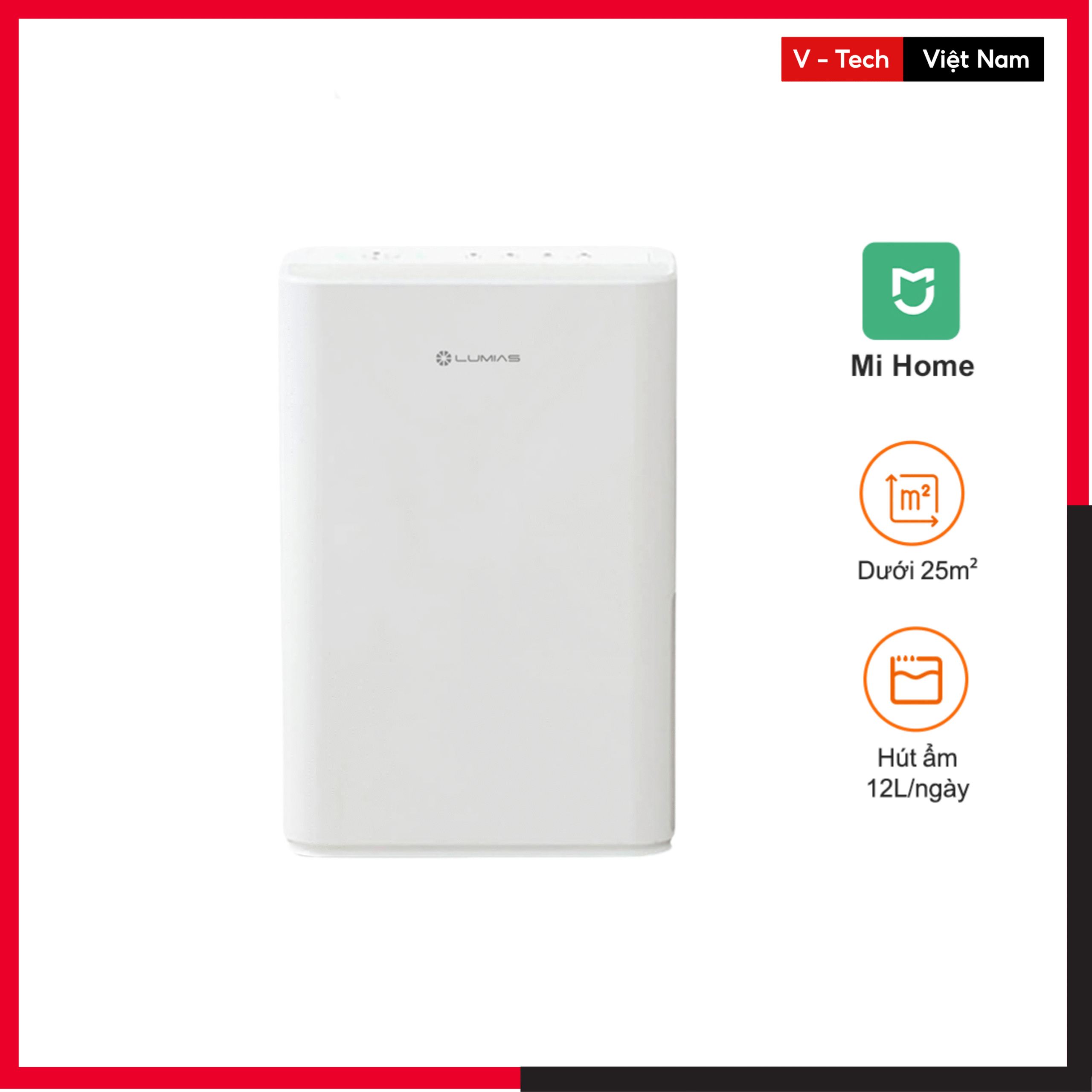 Máy hút ẩm 12L Lumias D6S-12L – Hàng Chính Hãng