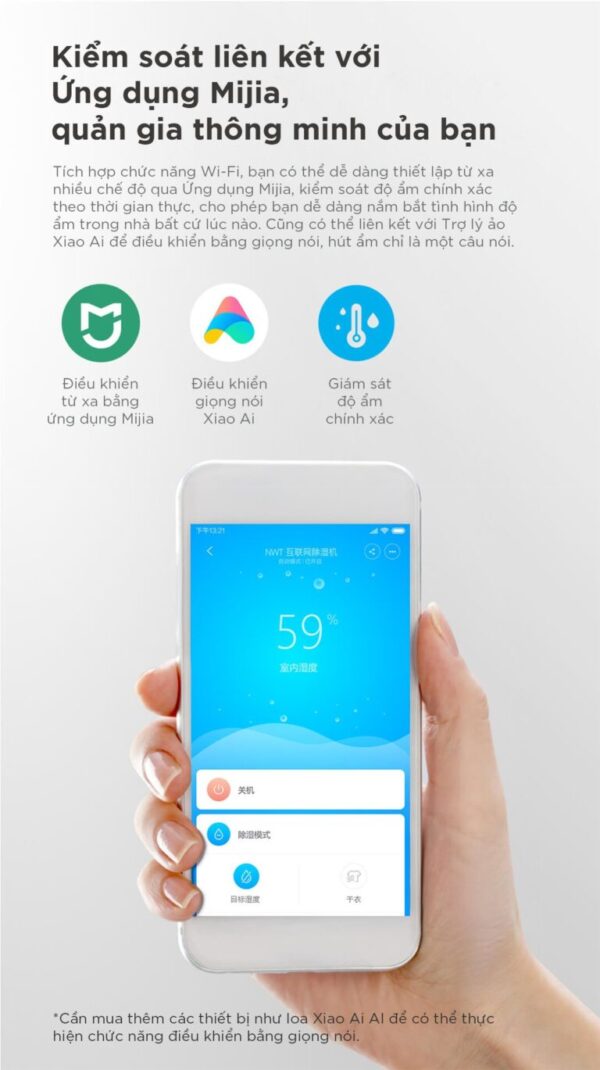 Máy Hút Ẩm Xiaomi NWT 12L Thông Minh