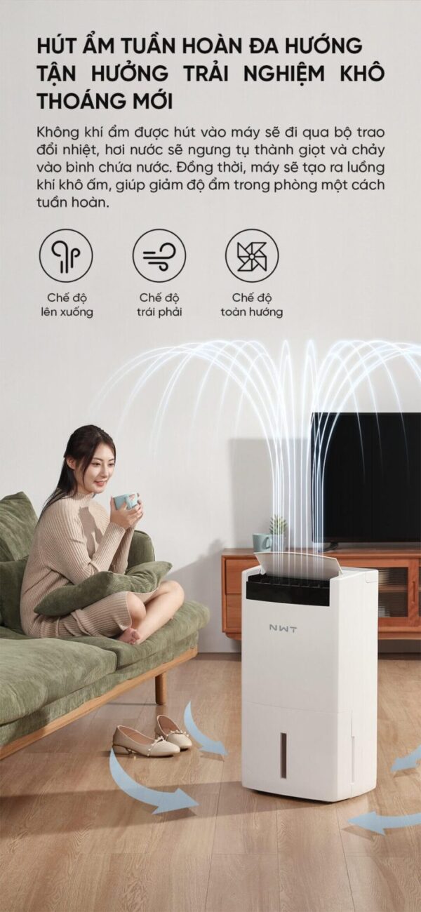 Máy Hút Ẩm Xiaomi NWT 24L Thông Minh