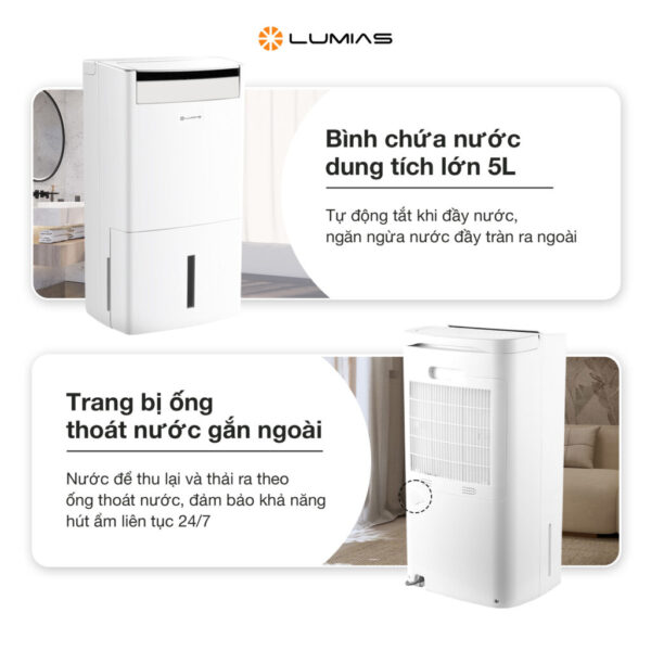 Máy hút ẩm 26L Lumias D6S-26L – Hàng Chính Hãng