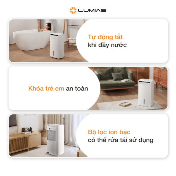 Máy hút ẩm 26L Lumias D6S-26L – Hàng Chính Hãng