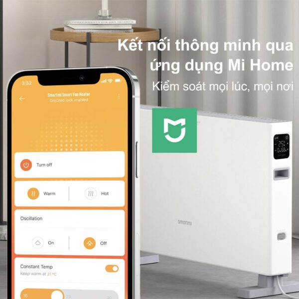 Máy Sưởi Ấm SmartMi Smart Heater 1S | Sưởi Nhanh, Tiết Kiệm, Kết Nối App Thông Minh