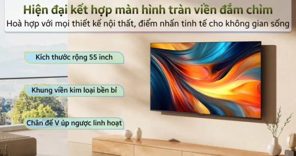 Tivi Xiaomi A 55 Inch – 2026 Bản Quốc Tế – 4K/60Hz – 2GB/8GB