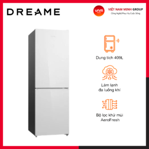 Tủ lạnh 2 cánh Dreame 409L – Hàng Chính Hãng