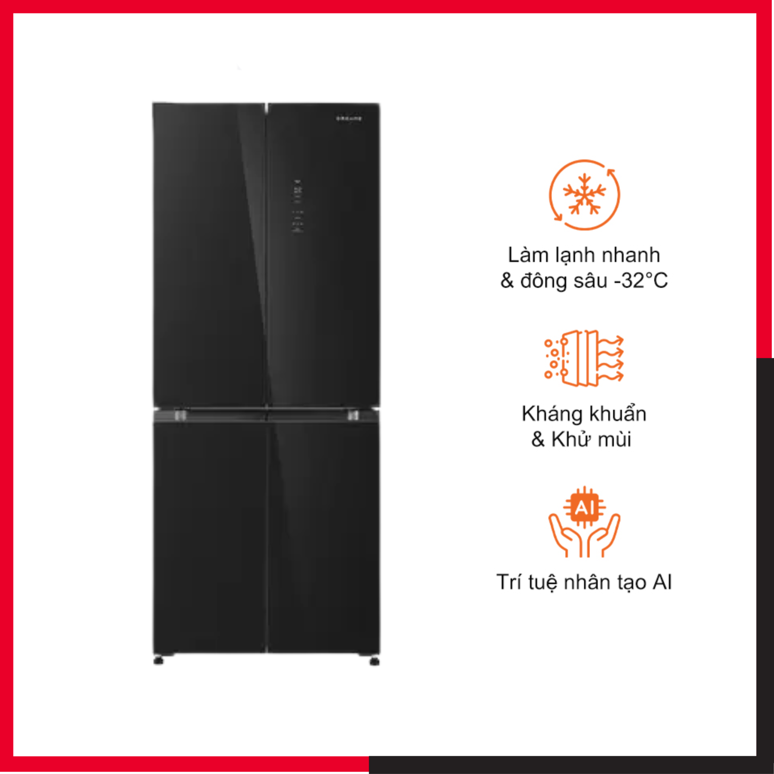Tủ lạnh Multi door Dreame Inverter 430 lít DRC430WGB3VN