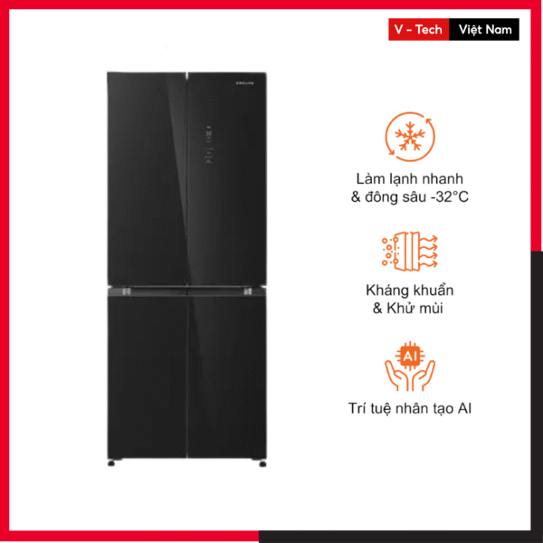 Tủ lạnh Multi door Dreame Inverter 430 lít DRC430WGB3VN