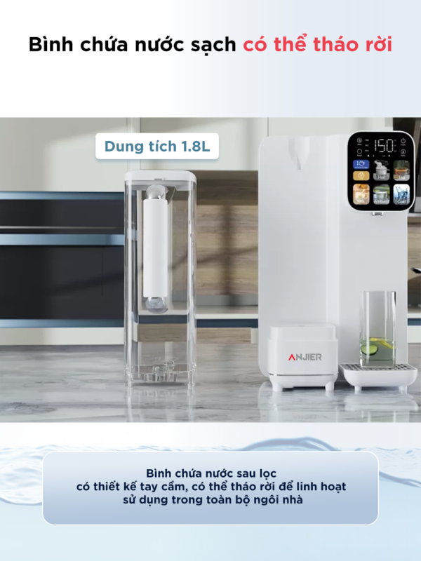 Máy lọc nước bù khoáng nóng & lạnh để bàn ANJIER T4