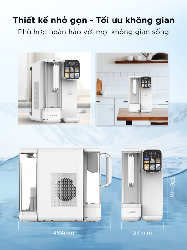 Máy lọc nước bù khoáng nóng & lạnh để bàn ANJIER T4