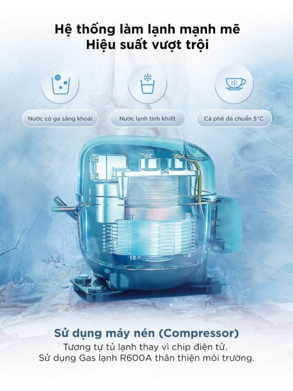 Máy lọc nước nóng, lạnh & có ga để bàn ANJIER T6