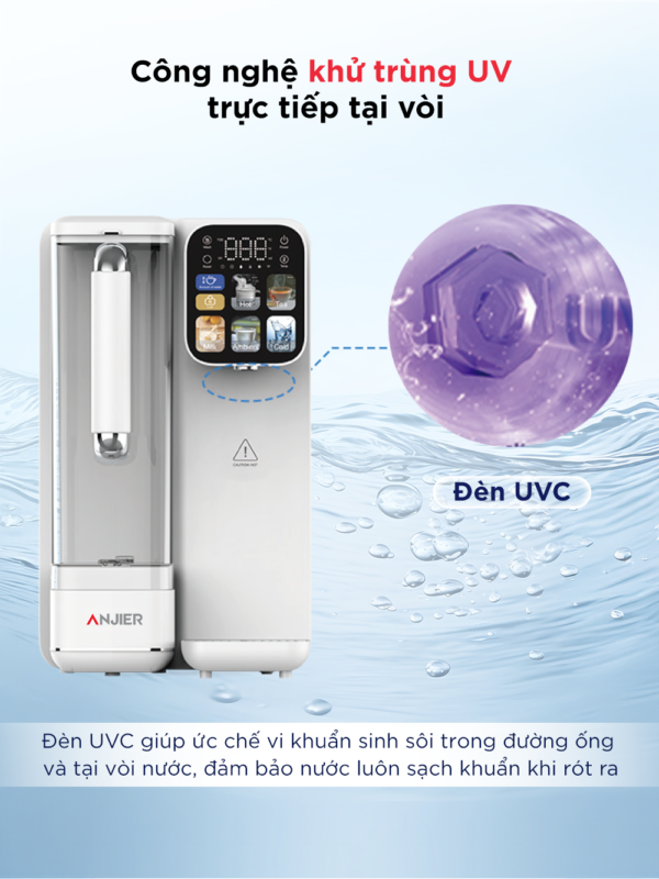 Máy lọc nước bù khoáng nóng & lạnh để bàn ANJIER T4