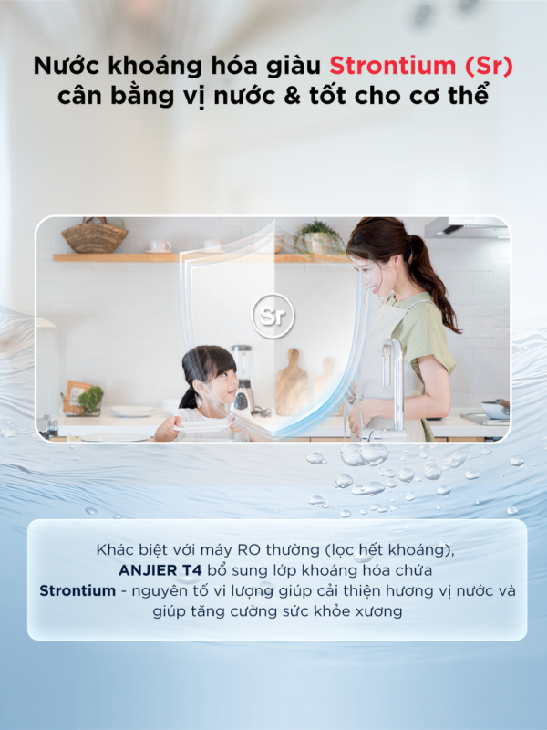 Máy lọc nước bù khoáng nóng & lạnh để bàn ANJIER T4