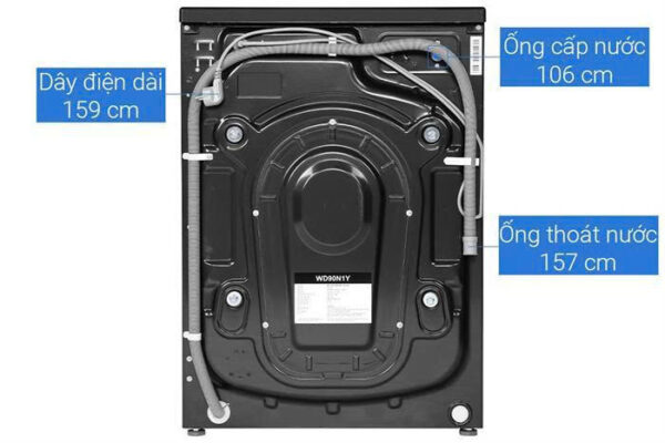 Máy giặt sấy Hisense Inverter giặt 9 kg – sấy 6 kg WD90N1Y