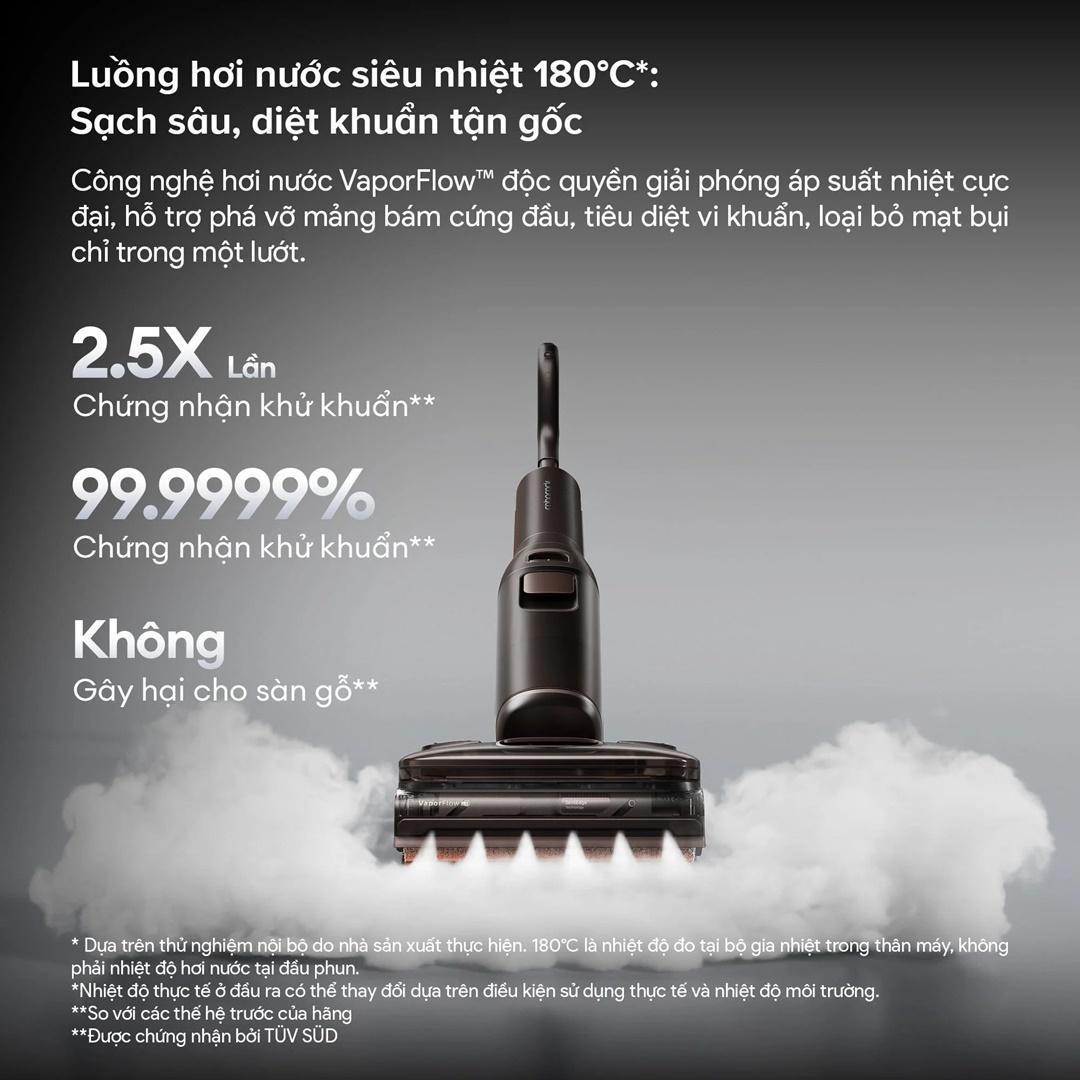 Roborock ra mat F25 Ultra Steam Gen 2 May hut bui lau san hoi nuoc 180°C lam sach sat mep hieu qua 2 - Việt Nam Minh Group - Vua Công Nghệ